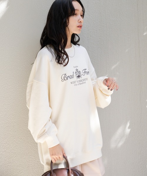 WEGO(ウィゴー)の「WEGO/刺繍BIGスウェット(スウェット・レディース・杢グレー/オフホワイト・FREE)」の10枚目の写真