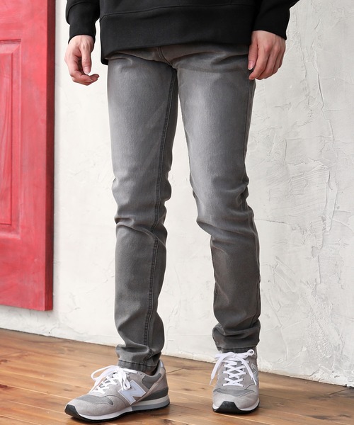 TopIsm(トップイズム)の「スーパーストレッチ カットデニムテーパードパンツ(デニムパンツ・メンズ・ブラック/ブルー/インディゴブルー/ダークインディゴブルー/サックスブルー/ライトグレー/グレー・XL/M/L)」の3枚目の写真