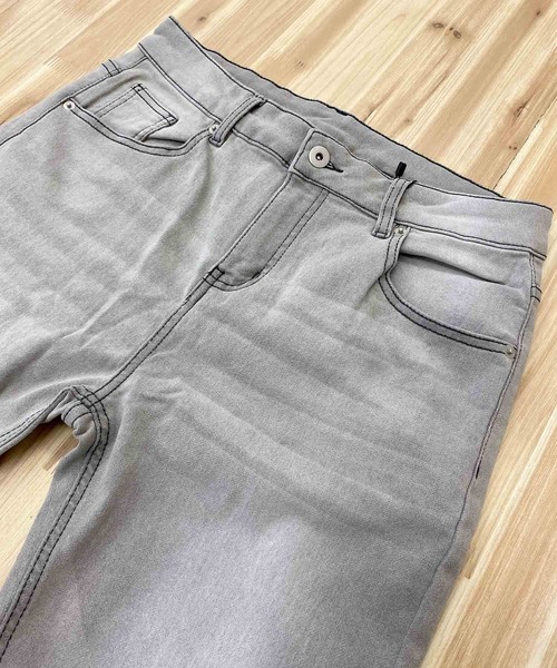 TopIsm(トップイズム)の「スーパーストレッチ カットデニムテーパードパンツ(デニムパンツ・メンズ・ブラック/ブルー/インディゴブルー/ダークインディゴブルー/サックスブルー/ライトグレー/グレー・XL/M/L)」の13枚目の写真