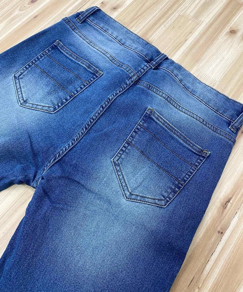 TopIsm(トップイズム)の「スーパーストレッチ カットデニムテーパードパンツ(デニムパンツ・メンズ・ブラック/ブルー/インディゴブルー/ダークインディゴブルー/サックスブルー/ライトグレー/グレー・XL/M/L)」の22枚目の写真