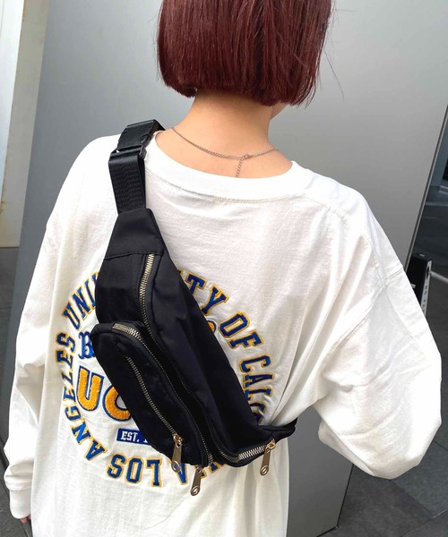 NANEA(ナネア)の「カラーボディバッグ(ボディバッグ/ウエストポーチ・レディース・ピンク/イエロー/ブルー/グリーン/ブラック・フリー)」の8枚目の写真