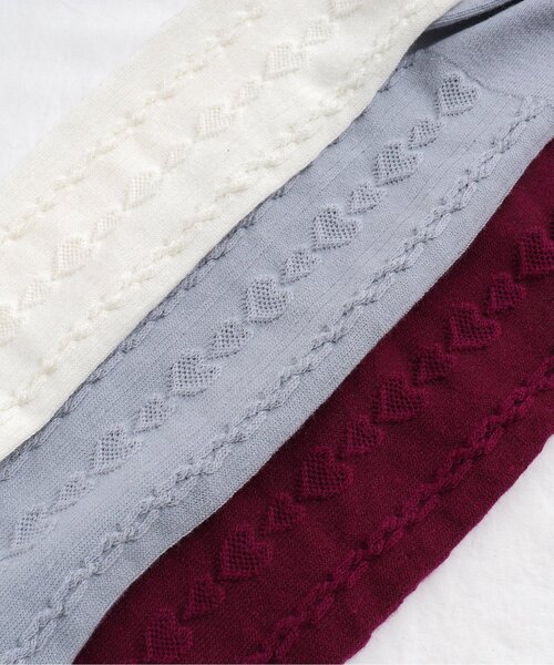 apres les cours（アプレレクール）の「ハート編みタイツ（タイツ/ストッキング・キッズ・ブルー/レッド/アイボリー・90/120/110/140/100）」の10枚目の写真