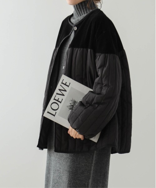 AMELY（エミリー）の「異素材ドッキングコート（その他アウター・レディース・ブラック/ブラウン・フリー）」の6枚目の写真