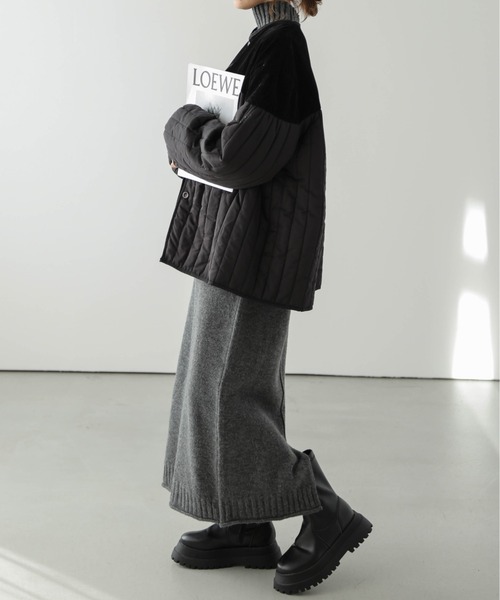 AMELY（エミリー）の「異素材ドッキングコート（その他アウター・レディース・ブラック/ブラウン・フリー）」の9枚目の写真
