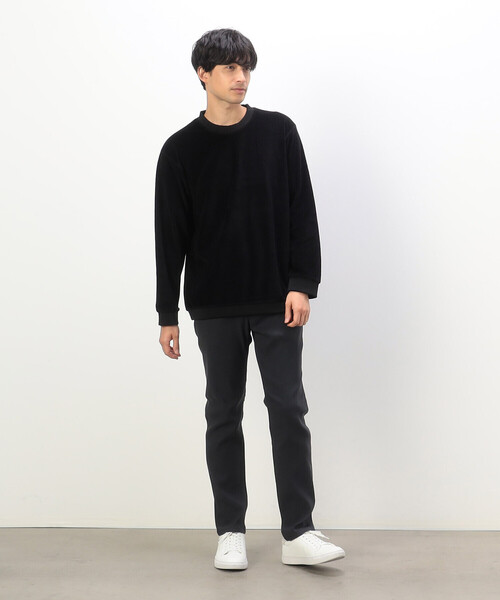 COMME CA ISM（コムサイズム）の「ベロアフリース プルオーバー（Tシャツ/カットソー・メンズ・ブラック/ベージュ/チャコール・L/M）」の7枚目の写真