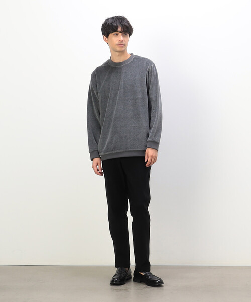 COMME CA ISM（コムサイズム）の「ベロアフリース プルオーバー（Tシャツ/カットソー・メンズ・ブラック/ベージュ/チャコール・L/M）」の9枚目の写真