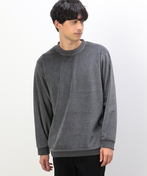 COMME CA ISM（コムサイズム）の「ベロアフリース プルオーバー（Tシャツ/カットソー・メンズ・ブラック/ベージュ/チャコール・L/M）」の10枚目の写真