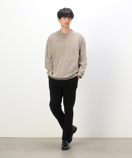 COMME CA ISM（コムサイズム）の「ベロアフリース プルオーバー（Tシャツ/カットソー・メンズ・ブラック/ベージュ/チャコール・L/M）」の12枚目の写真