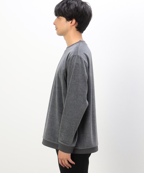 COMME CA ISM（コムサイズム）の「ベロアフリース プルオーバー（Tシャツ/カットソー・メンズ・ブラック/ベージュ/チャコール・L/M）」の15枚目の写真