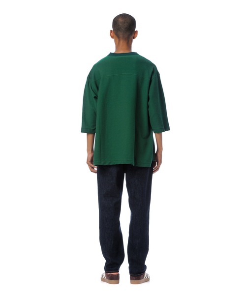 Sandinista(サンディニスタ)の「Block Inlay Football 3-Q-S Tee / ブロックインレーフットボール七分袖丈Tシャツ(Tシャツ/カットソー・メンズ・ダークグリーン/ホワイト/チャコール・SMALL/MEDIUM/LARGE)」の10枚目の写真