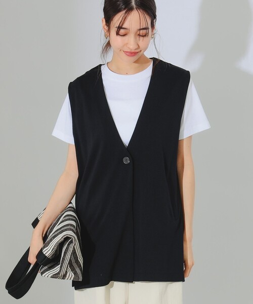 B:MING by BEAMS（ビーミングバイビームス）の「B:MING by BEAMS / スムースカット ジレ（ベスト・レディース・ブラック/ホワイト系その他7・ONE SIZE）」の12枚目の写真