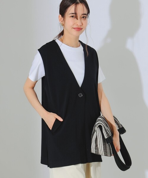 B:MING by BEAMS（ビーミングバイビームス）の「B:MING by BEAMS / スムースカット ジレ（ベスト・レディース・ブラック/ホワイト系その他7・ONE SIZE）」の13枚目の写真