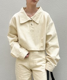 select MOCA | ハーフボタンデニムショートトップス(その他トップス)