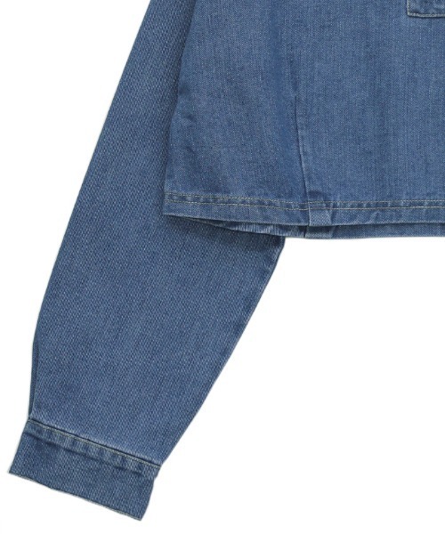 select MOCA（セレクトモカ）の「ハーフボタンデニムショートトップス（その他トップス・レディース・ワンウォッシュ/ブルー/ブラック/ナチュラル・FREE）」の7枚目の写真