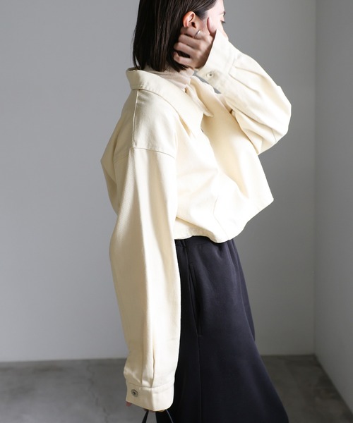 select MOCA（セレクトモカ）の「ハーフボタンデニムショートトップス