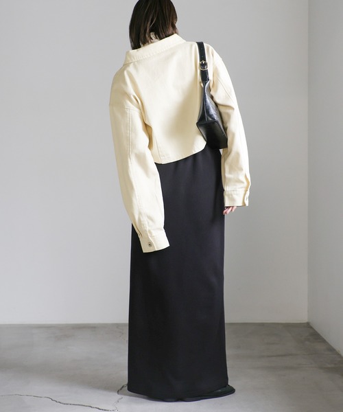 select MOCA（セレクトモカ）の「ハーフボタンデニムショートトップス（その他トップス・レディース・ワンウォッシュ/ブルー/ブラック/ナチュラル・FREE）」の14枚目の写真