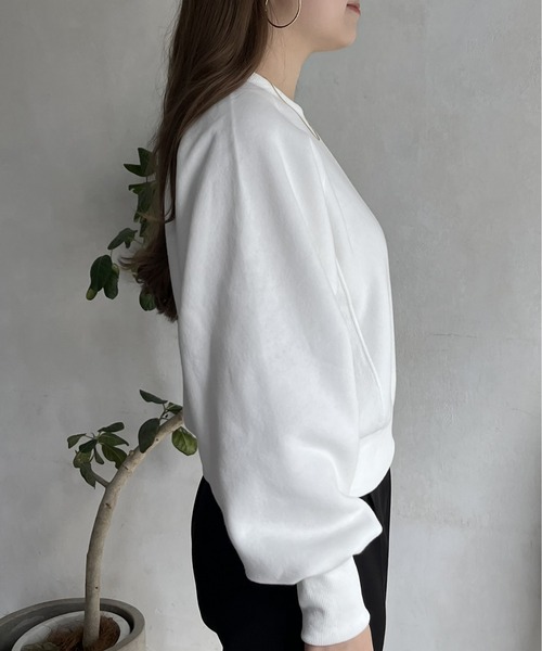 prose verse（プロズヴェール）の「ハート刺繍裏起毛スウェット（スウェット・レディース・グレー/ブラック/オフホワイト・ﾌﾘ-）」の8枚目の写真