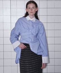 MAISON SPECIAL | With Bra Stripe Easy Oversized Shirt/ブラ付きストライプイージーオーバーシャツ【MAISON SPECIAL/メゾンスペシャル】(シャツ/ブラウス)