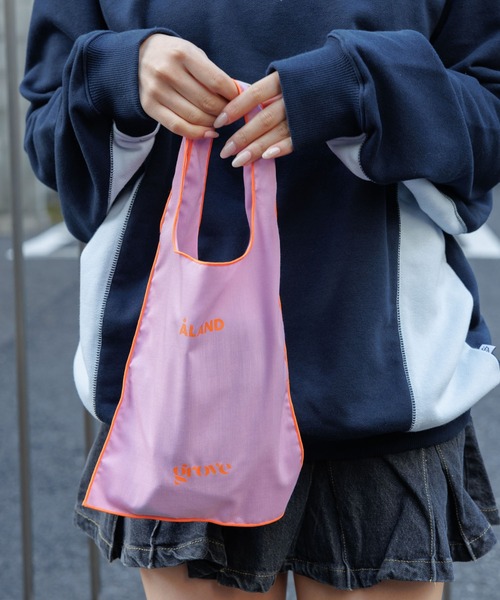 ALAND(エーランド)の「GROVE×ALAND/MINIトート 2102152(トートバッグ・レディース・ライトグレー/パープル/ピンク/イエロー/オレンジ/ブルー/グリーン・FREE)」の4枚目の写真