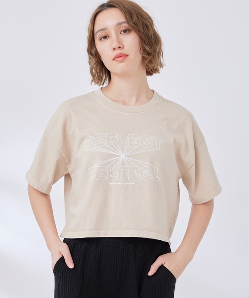 Spiritual Gangster（スピリチュアルギャングスター）の「【SPIRITUAL GANGSTER】リフレクトケイリークロップTシャツ（Tシャツ/カットソー・レディース・キナリ・S）」の4枚目の写真