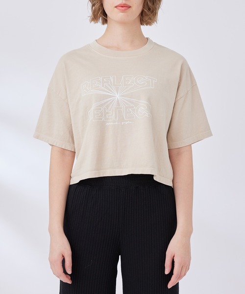 Spiritual Gangster（スピリチュアルギャングスター）の「【SPIRITUAL GANGSTER】リフレクトケイリークロップTシャツ（Tシャツ/カットソー・レディース・キナリ・S）」の7枚目の写真