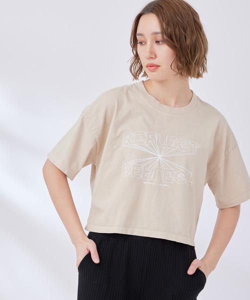 Spiritual Gangster（スピリチュアルギャングスター）の「【SPIRITUAL GANGSTER】リフレクトケイリークロップTシャツ（Tシャツ/カットソー・レディース・キナリ・S）」の3枚目の写真