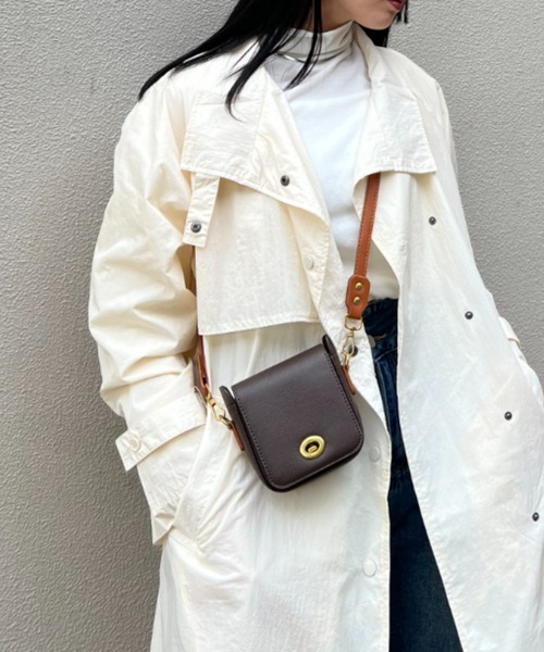 ISOOK(アイスー)の「【ISOOK / アイスー】フェイクレザーショルダーバッグ / サイズ展開あり レトロ ミニ ポーチ ZOZOTOWN限定(ショルダーバッグ・レディース・ブラウン・S/M)」の16枚目の写真