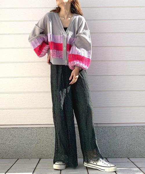 Q(キュー)の「スカラレースワイドパンツ(その他パンツ・レディース・ホワイト/グレー/ネイビー・MEDIUM)」の16枚目の写真