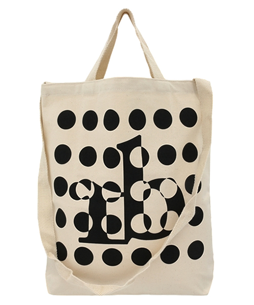 OUTLET（アウトレット）の「【robbem】rbドットショッピングBAG（トートバッグ・レディース・オフホワイト/インディゴブルー・FREE）」の2枚目の写真