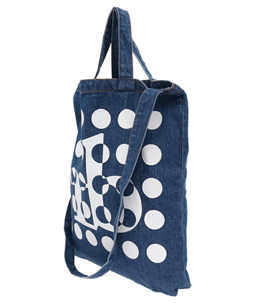OUTLET（アウトレット）の「【robbem】rbドットショッピングBAG（トートバッグ・レディース・オフホワイト/インディゴブルー・FREE）」の3枚目の写真
