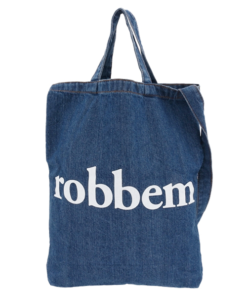 OUTLET（アウトレット）の「【robbem】rbドットショッピングBAG（トートバッグ・レディース・オフホワイト/インディゴブルー・FREE）」の6枚目の写真