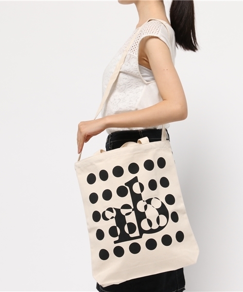 OUTLET（アウトレット）の「【robbem】rbドットショッピングBAG（トートバッグ・レディース・オフホワイト/インディゴブルー・FREE）」の5枚目の写真