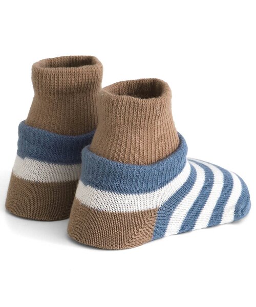 Ampersand（アンパサンド）の「レイヤードベビーソックス（ベビーシューズ/ベビーソックス・キッズ・ブルー/イエロー・9/12）」の3枚目の写真