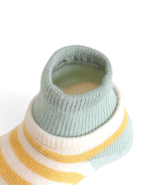 Ampersand（アンパサンド）の「レイヤードベビーソックス（ベビーシューズ/ベビーソックス・キッズ・ブルー/イエロー・9/12）」の5枚目の写真