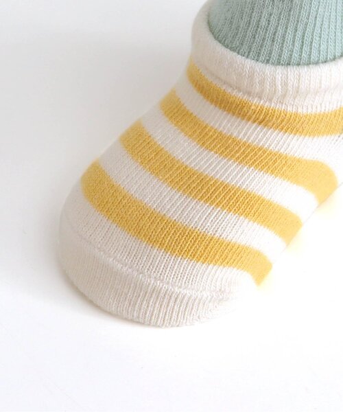 Ampersand（アンパサンド）の「レイヤードベビーソックス（ベビーシューズ/ベビーソックス・キッズ・ブルー/イエロー・9/12）」の6枚目の写真
