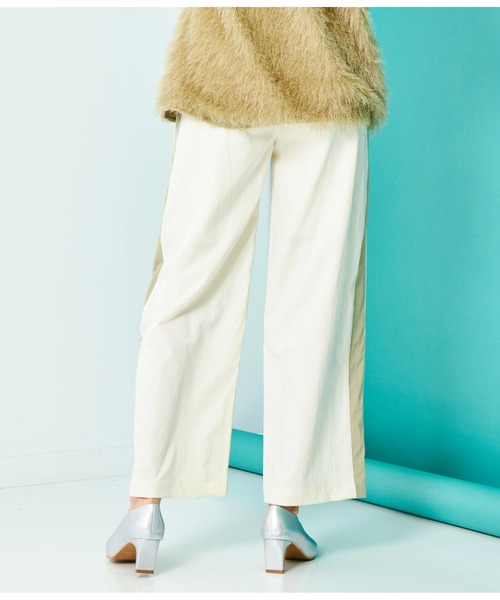 Settimissimo（セッティミッシモ）の「配色ライン ワイドパンツ（その他パンツ・レディース・アイボリー/ネイビー・FREE）」の5枚目の写真