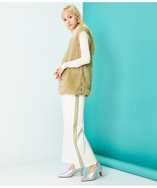 Settimissimo（セッティミッシモ）の「配色ライン ワイドパンツ（その他パンツ・レディース・アイボリー/ネイビー・FREE）」の7枚目の写真