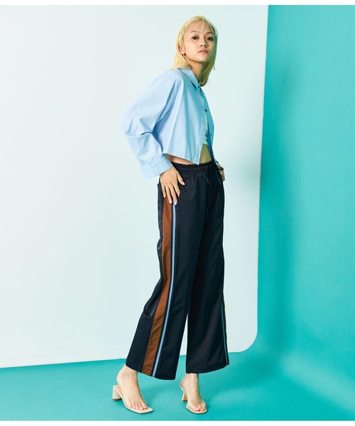 Settimissimo（セッティミッシモ）の「配色ライン ワイドパンツ（その他パンツ・レディース・アイボリー/ネイビー・FREE）」の17枚目の写真