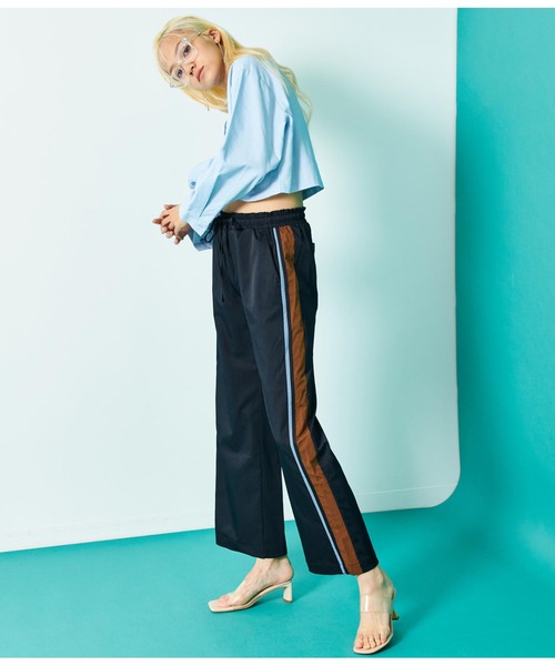 Settimissimo（セッティミッシモ）の「配色ライン ワイドパンツ（その他パンツ・レディース・アイボリー/ネイビー・FREE）」の19枚目の写真