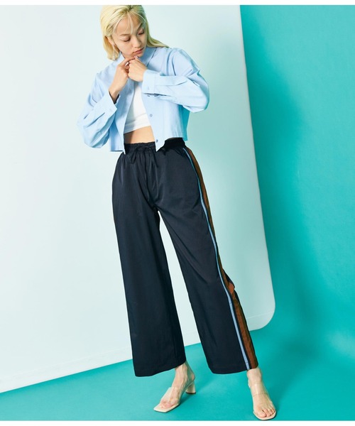 Settimissimo（セッティミッシモ）の「配色ライン ワイドパンツ（その他パンツ・レディース・アイボリー/ネイビー・FREE）」の20枚目の写真