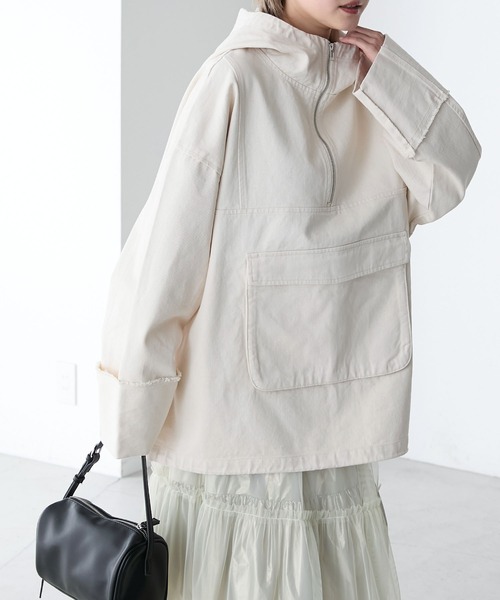 forksy.（フォルクシー）の「【forksy.】デニムビッグポケットアノラック（デニムジャケット・レディース・アイボリー/ダークグレー/ブルー・FREE）」の8枚目の写真