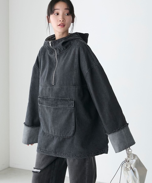 forksy.（フォルクシー）の「【forksy.】デニムビッグポケットアノラック（デニムジャケット・レディース・アイボリー/ダークグレー/ブルー・FREE）」の21枚目の写真