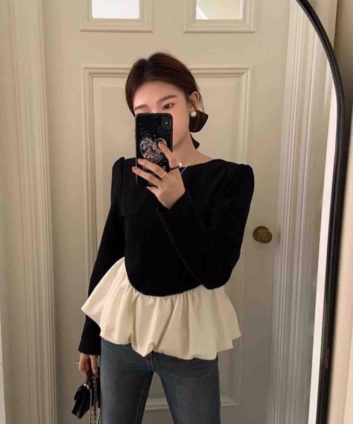 【美品】ぬくぬくヘムダブルフレアブラウス ぬくぬくヘムダブルフレアブラウス12/15pm12:00～販売 | 12/15pm12:00