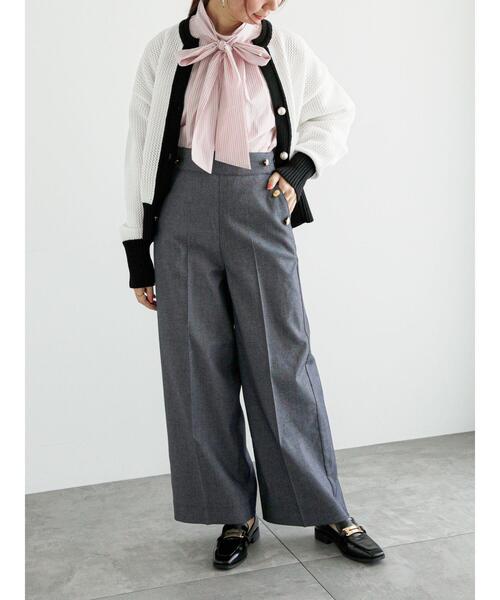 Te chichi（テチチ）の「ストライプ2WAYボウタイブラウス（シャツ/ブラウス・レディース・ピンク/グリーン/オフホワイト・F）」の4枚目の写真