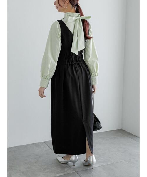 Te chichi（テチチ）の「ストライプ2WAYボウタイブラウス（シャツ/ブラウス・レディース・ピンク/グリーン/オフホワイト・F）」の9枚目の写真