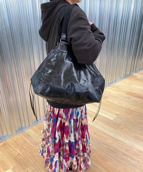 ISABEL MARANT（イザベルマラン）の「レザートートバッグ（トートバッグ・レディース・グリーン/ブラック・ONE SIZE）」の6枚目の写真