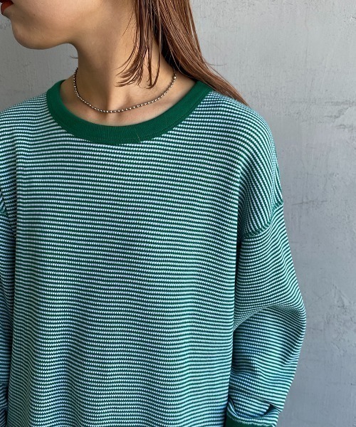 セール】[HEALTHKNIT/ヘルスニット] 別注 クルーネック ワッフル