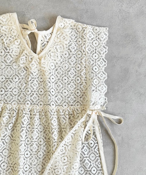 CALMIA（カルミア）の「レースワンピース/おとな（ワンピース・レディース・ブラック/ピンク/オフホワイト・160cm）」の9枚目の写真