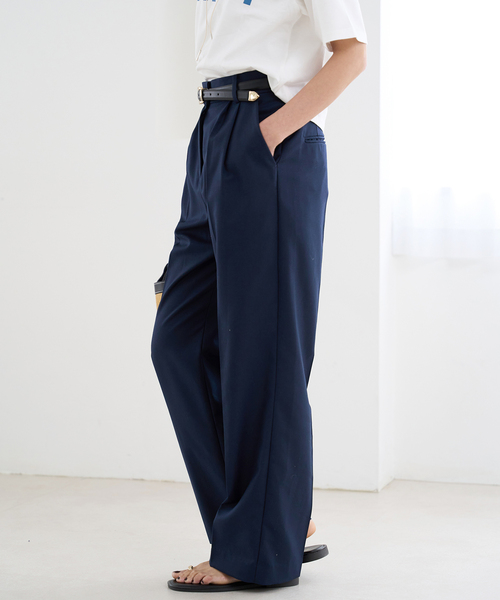 IENA (イエナ)TRギャバタックストレートパンツ 38 ベージュ 新品 IENA (イエナ)TRギャバタックストレートパンツ 38 ベージュ 新品