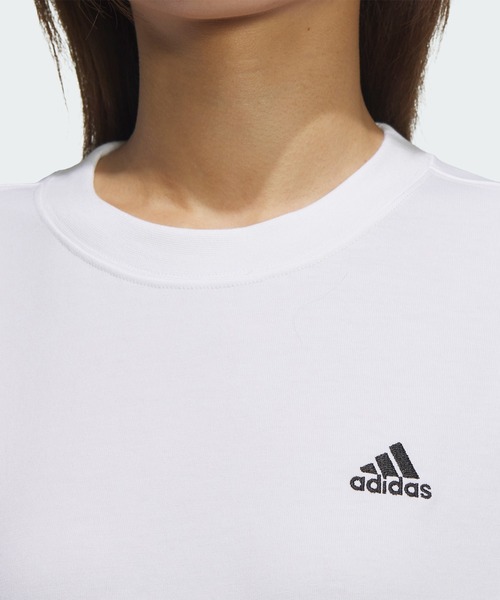 adidas（アディダス）の「エッセンシャルズプラス スモールロゴ 半袖Tシャツ / アディダス adidas（Tシャツ/カットソー・レディース・オフホワイト/ブラック/ホワイト・XX-LARGE/LARGE/MEDIUM/SMALL/X-LARGE/X-SMALL）」の6枚目の写真